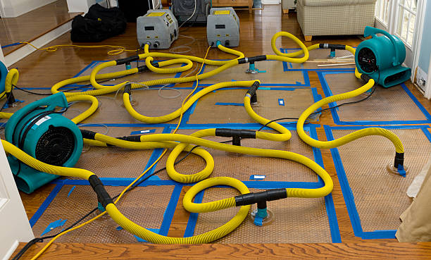 Professional Flood Damage Restoration technician working in Winsted, CT